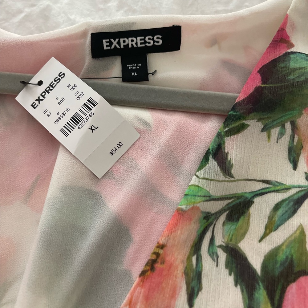 Express NWT faux wrap blouse